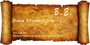 Basa Ernesztina névjegykártya